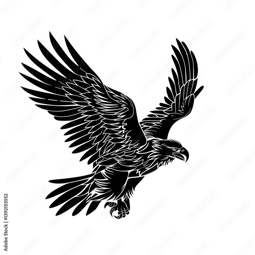 Fototapeta premium Eagle vulture animal flying.