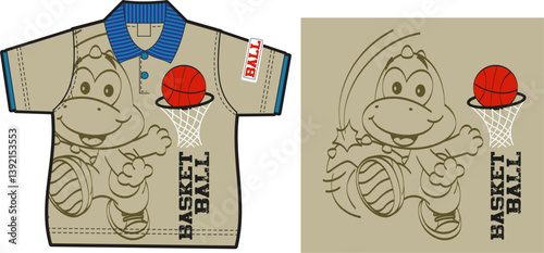 Cartoon Basketball Shirt Design