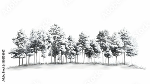 Wallpaper Mural drawing on trees illustration Torontodigital.ca