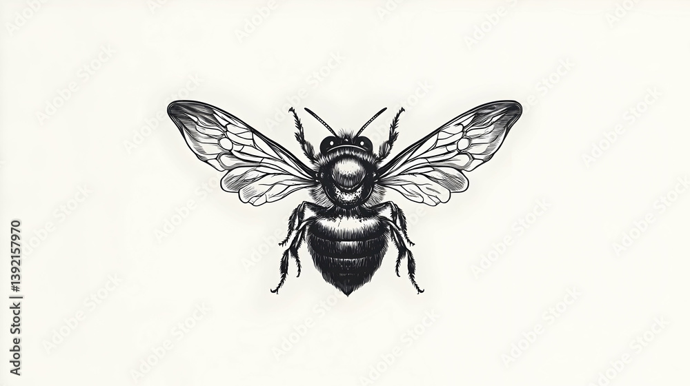 Obraz premium bee drawing illustration