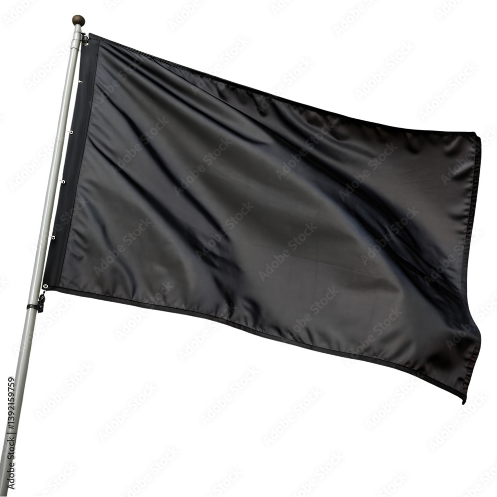 Black flag isolated on transparent background Black flag isolated on transparent background