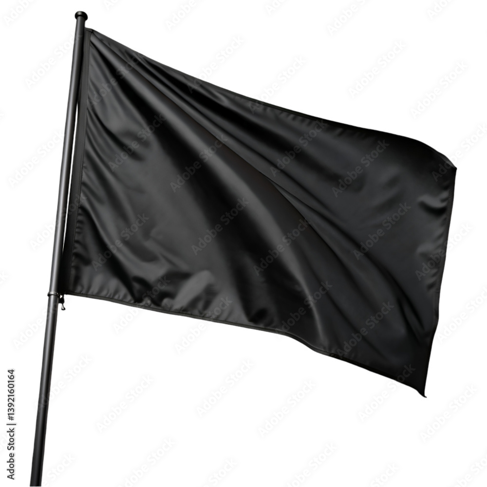 Black flag isolated on transparent background Black flag isolated on transparent background