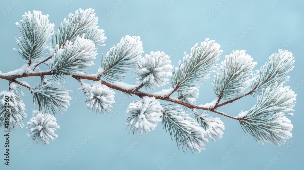 Frosty Pine Branch Winter Wonderland Snowy Needles Christmas Tree Branch Frosty Pine Branch Winter Wonderland Snowy Needles Christmas Tree Branch