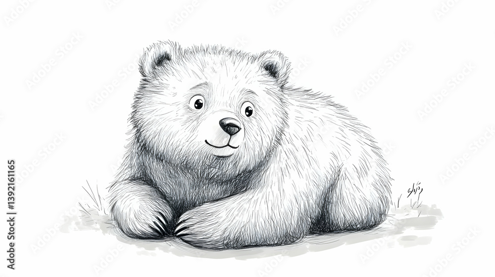 Obraz premium toy bear drawing illustration