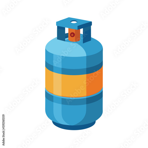Oxygen cylinder on vector art illustration