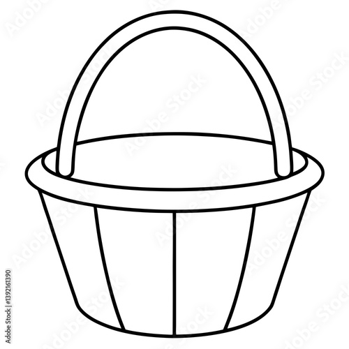 basket line art illustration