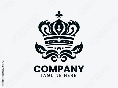 Elegant Crown Royalty Leadership Vector Logo Design, Royal Crown Elegant Logo, Leadership Crown Symbol Logo