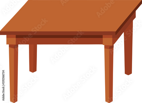 Empty wooden table with white background