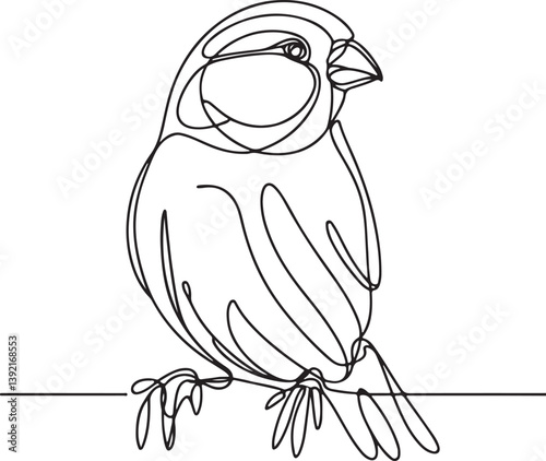 Canary Line Drawing Vector Art