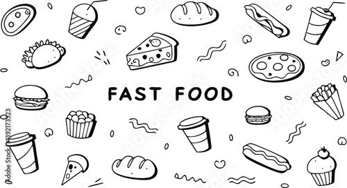 Delicious Fast Food Menu Burgers, Pizza, Fries, and More