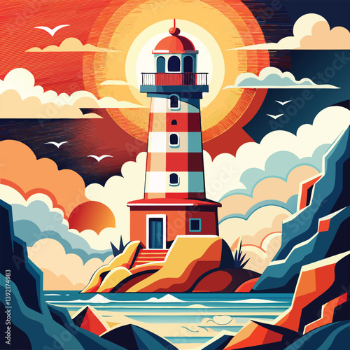 lighthouse on the sea