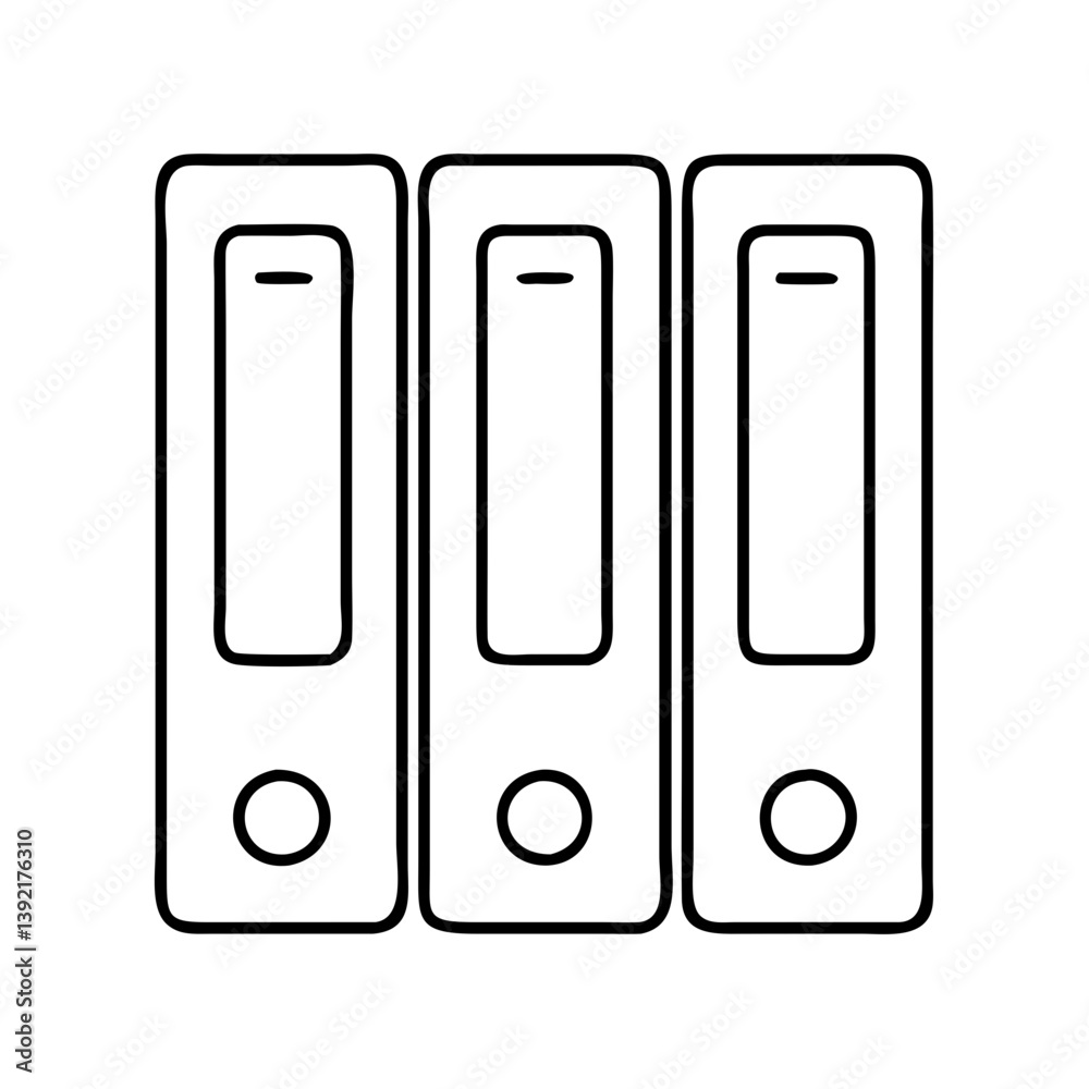 binder icon, binder line art - simple line art of binder, perfect for binder logos and icons