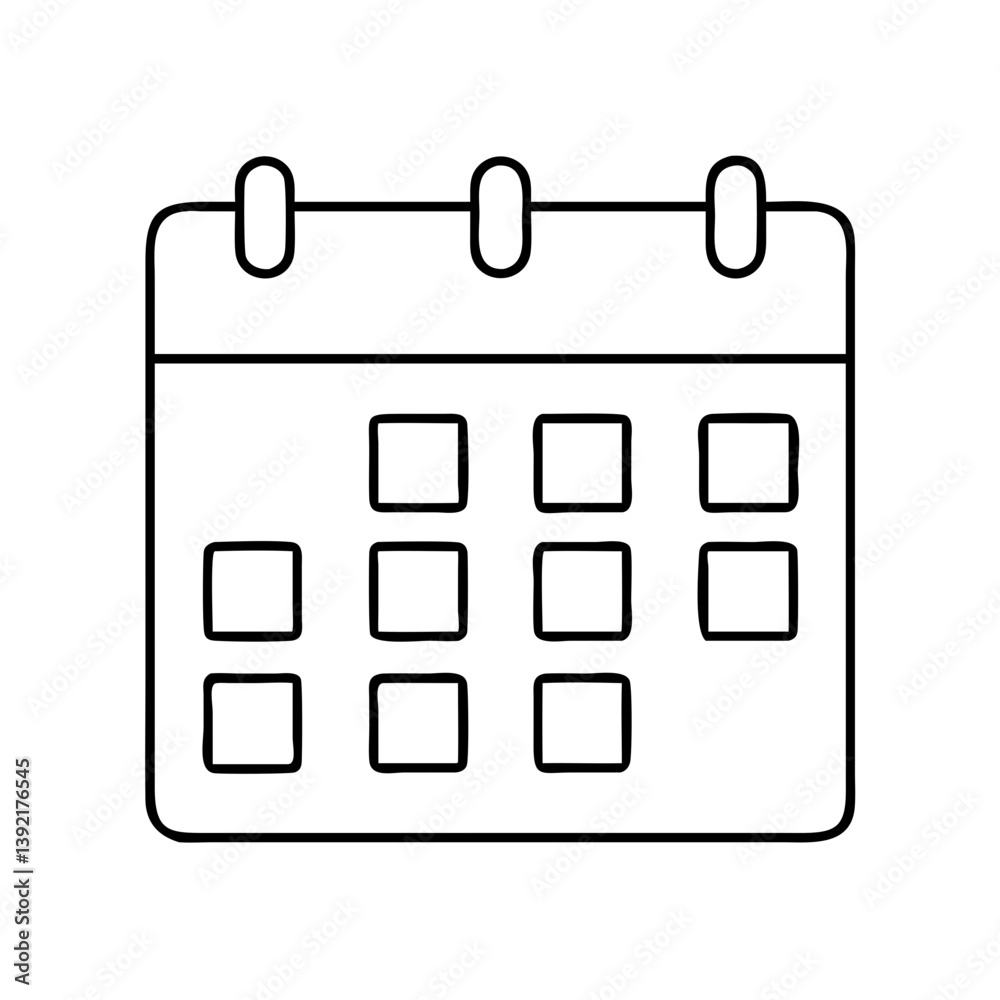 calendar icon, calendar line art - simple line art of calendar, perfect for calendar logos and icons calendar icon, calendar line art - simple line art of calendar, perfect for calendar logos and icons