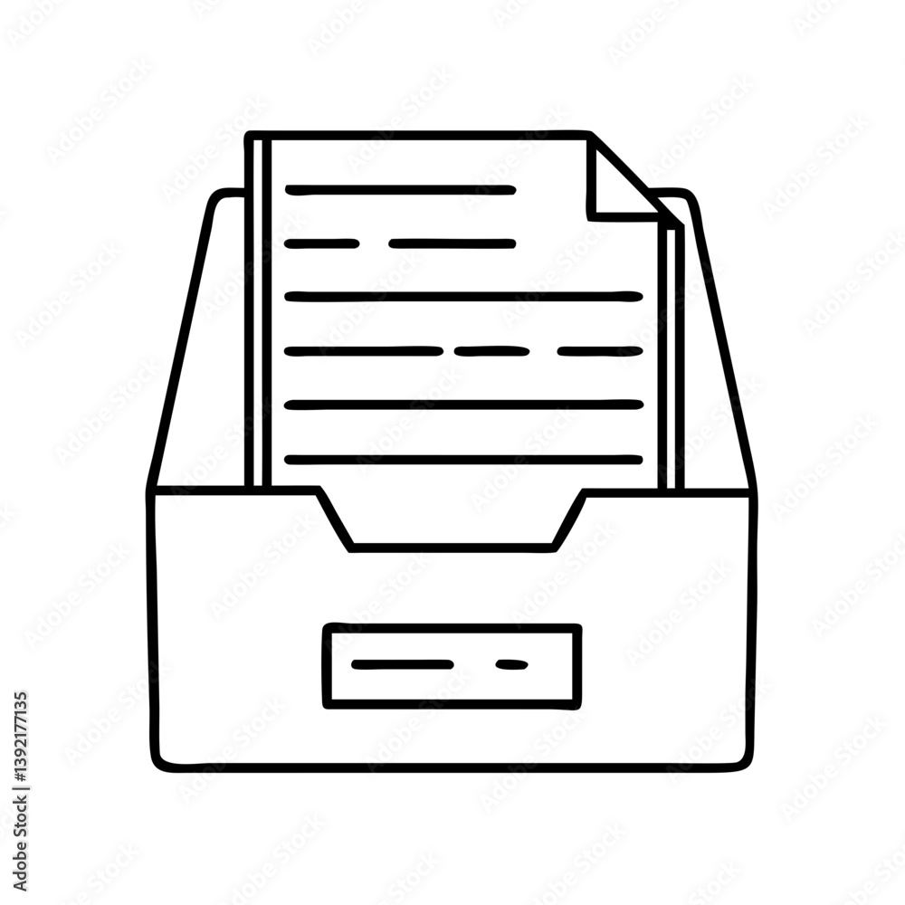 desk file sorter icon, desk file sorter line art - simple line art of desk file sorter, perfect for desk file sorter logos and icons