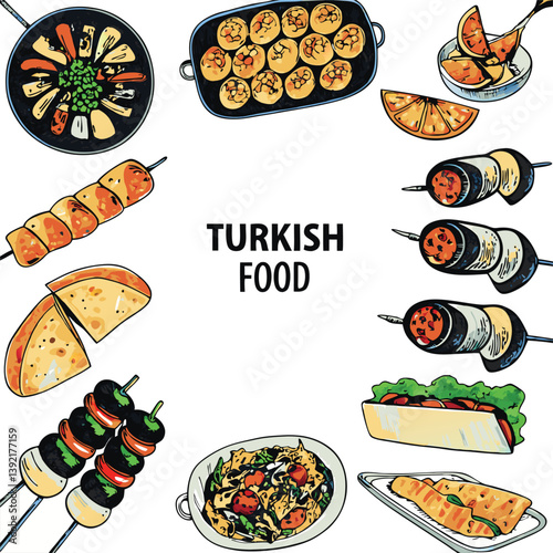 Delicious Turkish Food Kebabs, Bread, and More