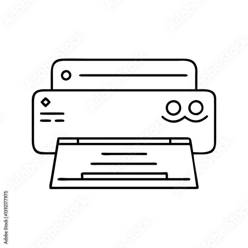 laminator icon, laminator line art - simple line art of laminator, perfect for laminator logos and icons