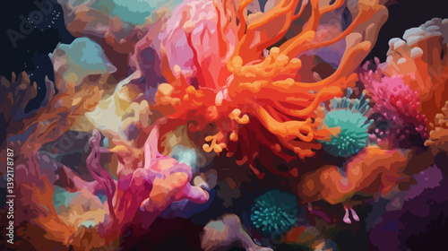 Vivid colorful fume