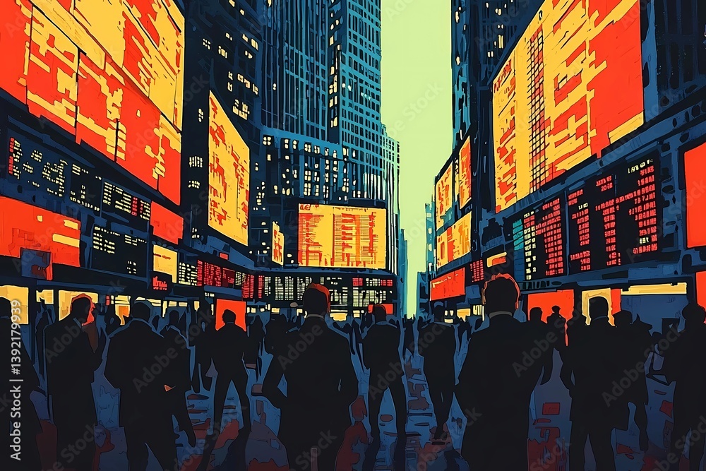 Stock Market Crash, conceptual illustration