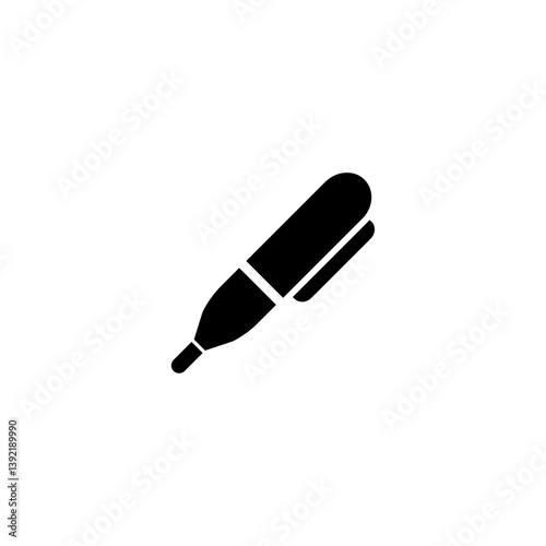 Sleek black vector pen icon, ideal for professional and educational use.