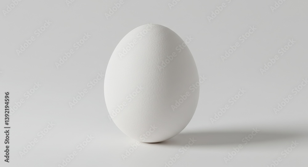 A high-resolution macro shot of a single white egg with smooth texture and minimalist background illuminated by soft studio lighting A high-resolution macro shot of a single white egg with smooth texture and minimalist background illuminated by soft studio lighting
