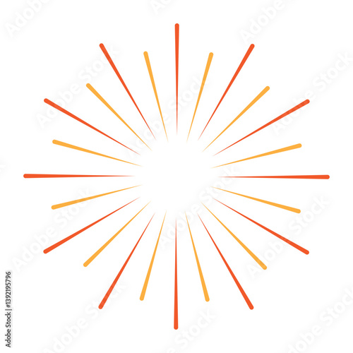 Vector design of rotating lines mimics shining beams of light, resulting in a luminous, energetic pattern ideal for modern digital art and media.

