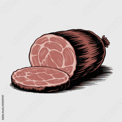 Smoked Bologna Slice – Oklahoma Prime Rib Art Print