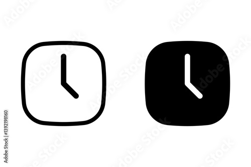 clock icon set. perfect for adding a touch of casualness to designs and representing time or scheduling. Ideal for web design, user interfaces, and educational materials	
