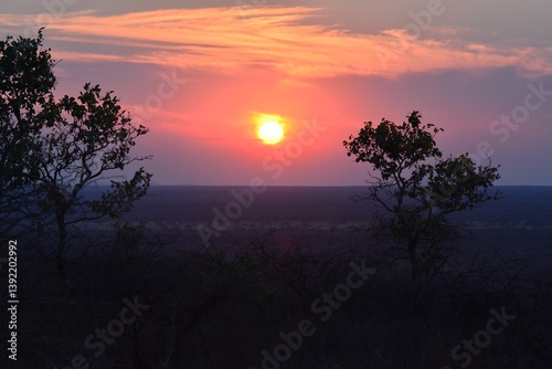 Sunset in africa Savanna