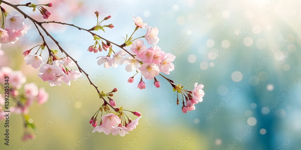 A Soft, Dreamy Springtime Scene Featuring Delicate Cherry Blossoms A Soft, Dreamy Springtime Scene Featuring Delicate Cherry Blossoms