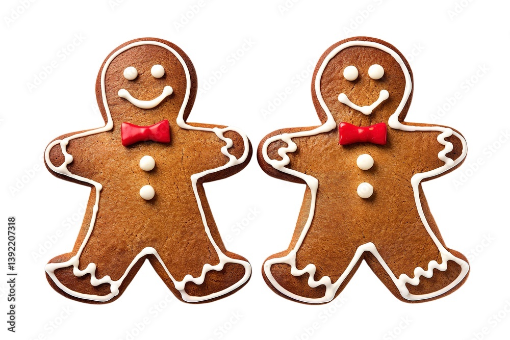 A photo of two gingerbread men A photo of two gingerbread men