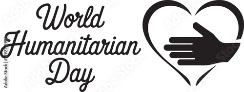 World Humanitarian Day background design | Depicting Hands Holding Heart Shaped Earth | Banner template | Care help | vector illustration for world humanitarian day 