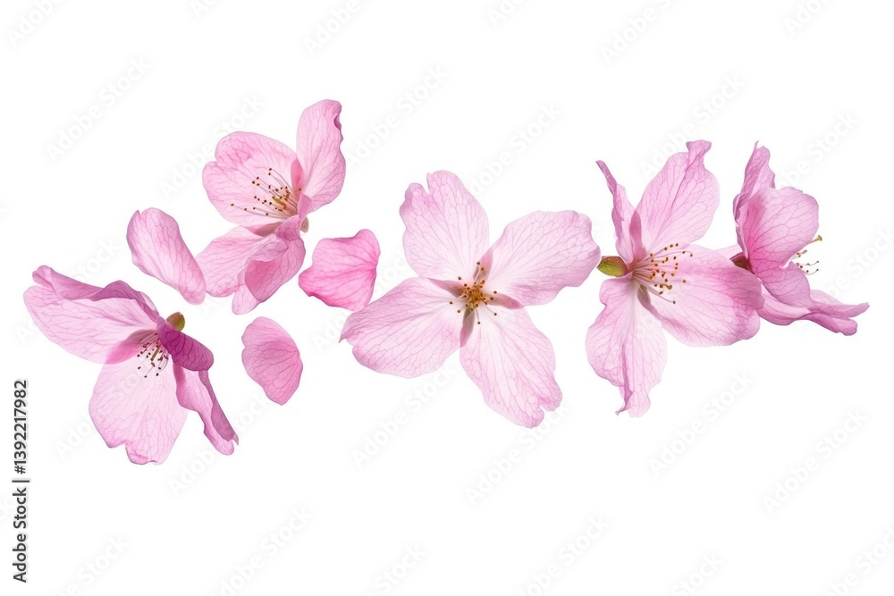Cherry blossom petals flowing flowers white pink.