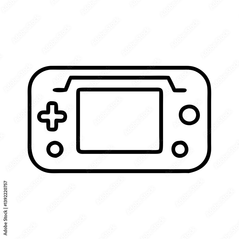 Handheld game console vector illustration for retro gaming and portable entertainment design projects and more Handheld game console vector illustration for retro gaming and portable entertainment design projects and more