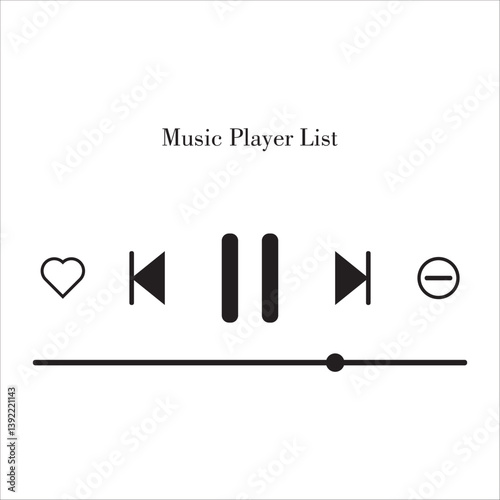 music playlist icon vector design
