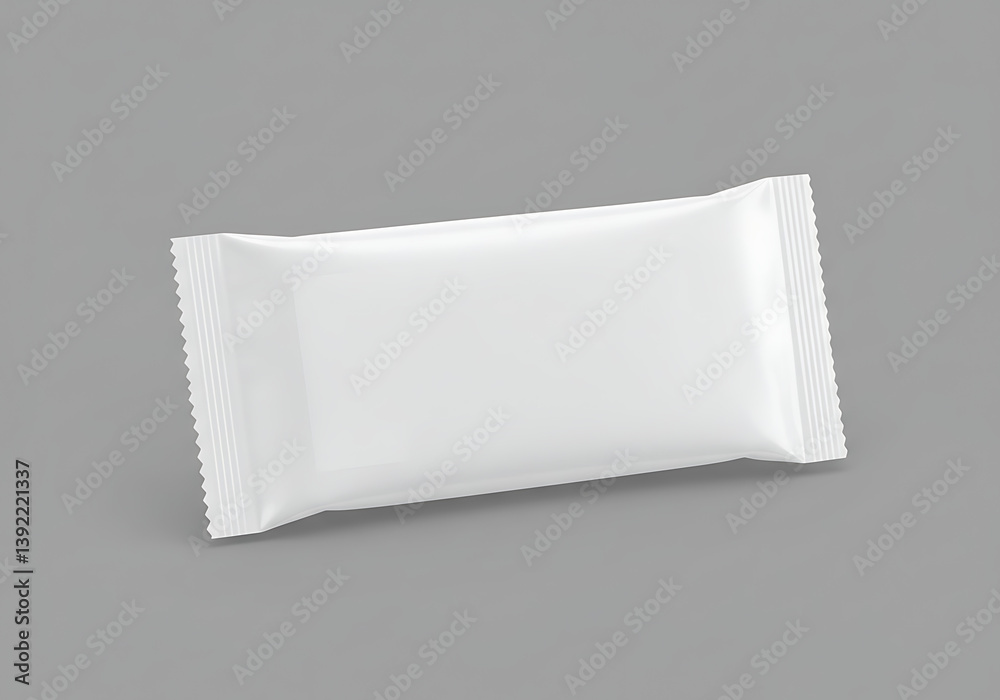 Stock photo of blank white snack bar wrapper packaging mockup template Stock photo of blank white snack bar wrapper packaging mockup template