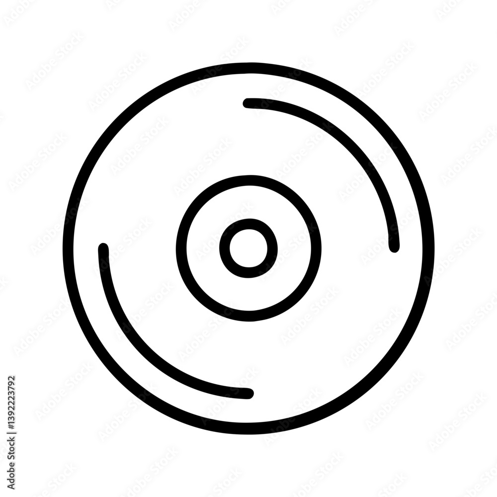 Cd dvd disc vector icon illustration of compact optical storage media for music data and video files Cd dvd disc vector icon illustration of compact optical storage media for music data and video files