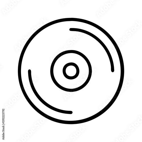 Cd dvd disc vector icon illustration of compact optical storage media for music data and video files