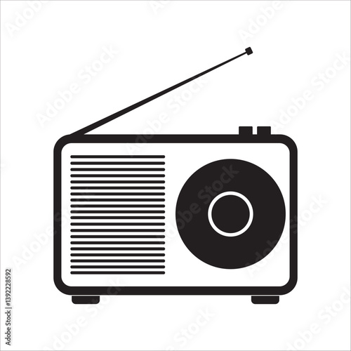 radio icon vector design logo