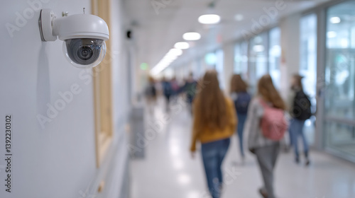 School Hallway Security Camera
