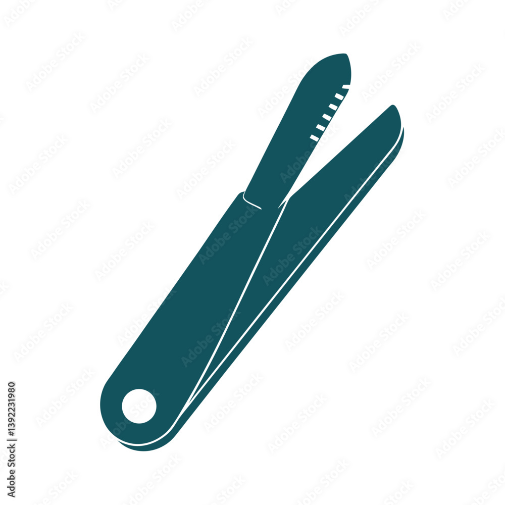 Cuticle Nipper Vector Silhouette Design.
Cuticle Nipper Vector Silhouette Design.