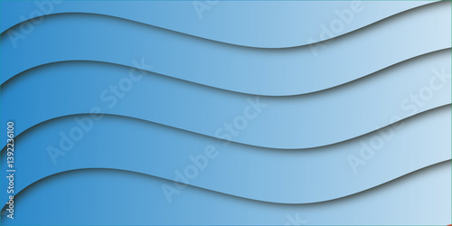 Abstract blue waves and curves with light texture in a futuristic digital design