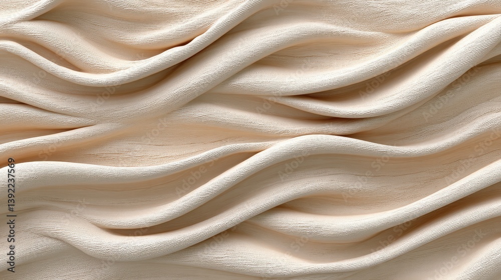 Fototapeta premium Soft Beige Canvas with Calming Waves and Textures for Art and Design Inspiration