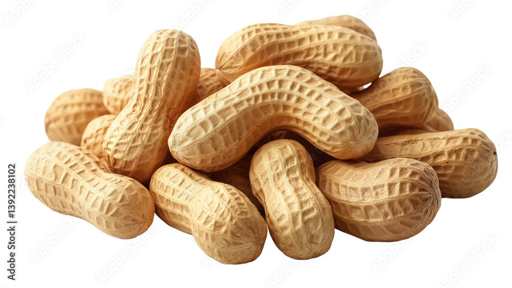 Raw Peanuts in Shell Isolated on White Background – Protein-Rich Nut Snack for Healthy Eating and Plant-Based Diets Raw Peanuts in Shell Isolated on White Background – Protein-Rich Nut Snack for Healthy Eating and Plant-Based Diets