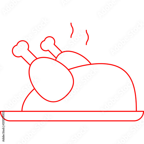 Chickenicon single vector illustration