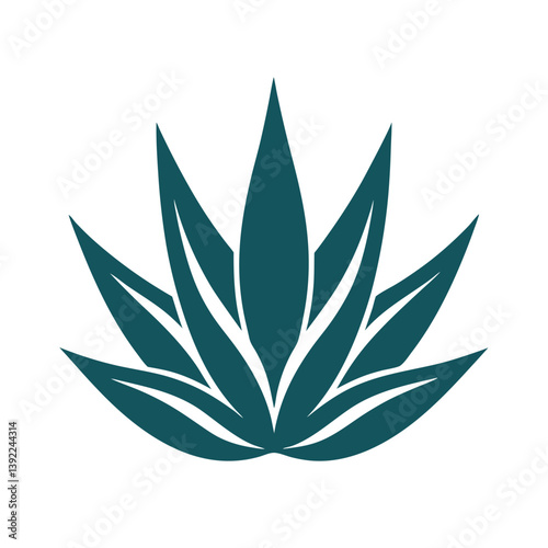 Agave Plant Vector Silhouette Design.
