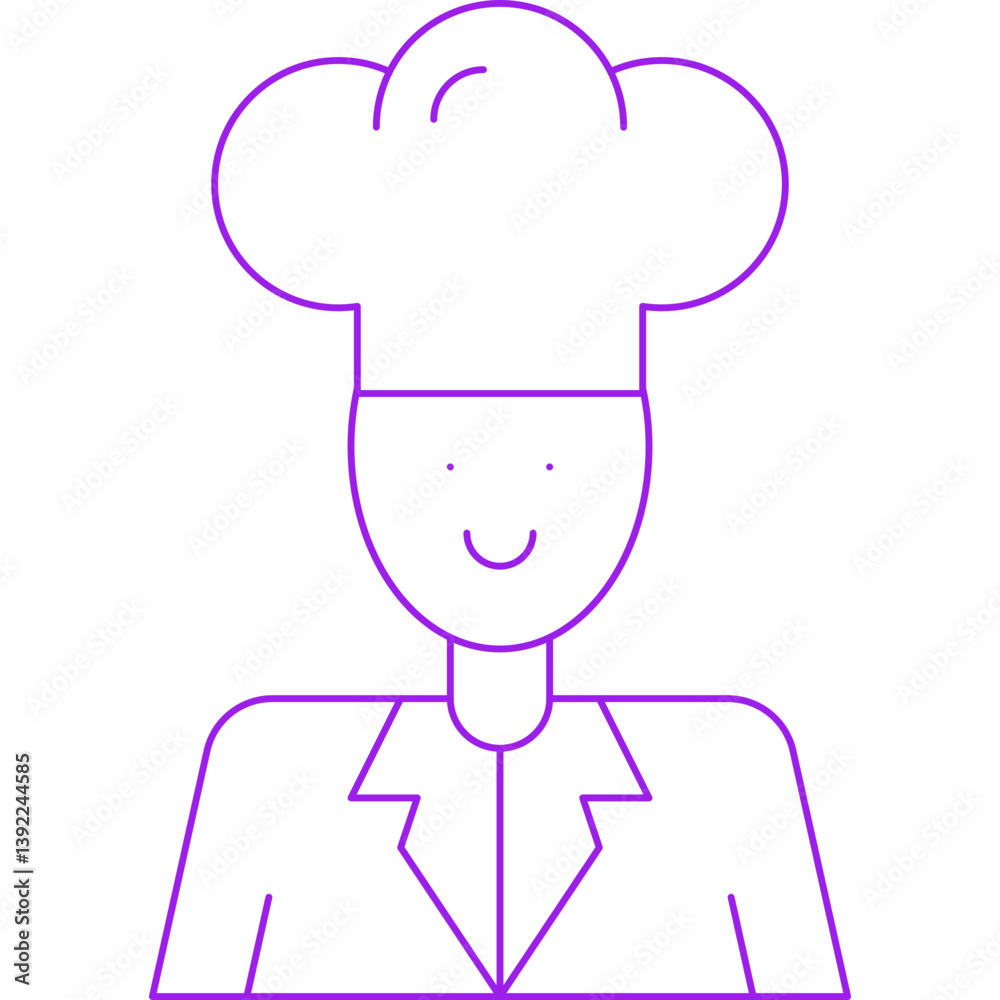 Cheficon single vector illustration Cheficon single vector illustration