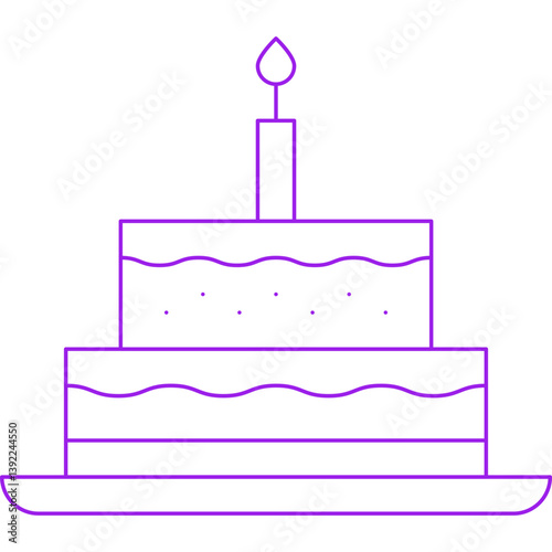 Cakeicon single vector illustration
