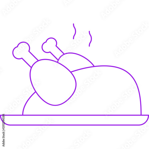 Chickenicon single vector illustration