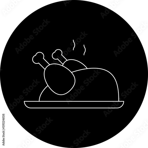 Chickenicon single vector illustration