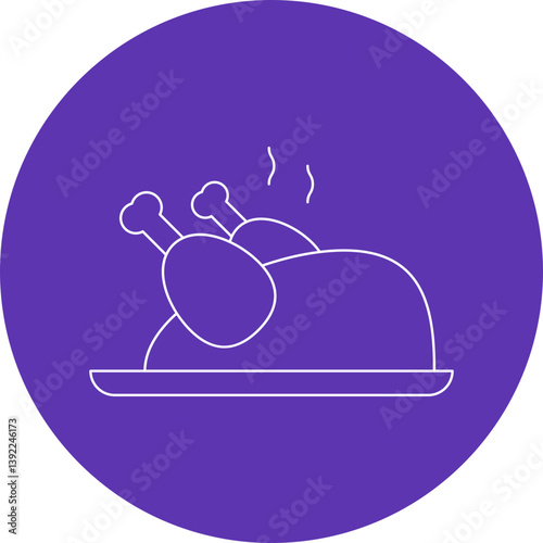 Chickenicon single vector illustration